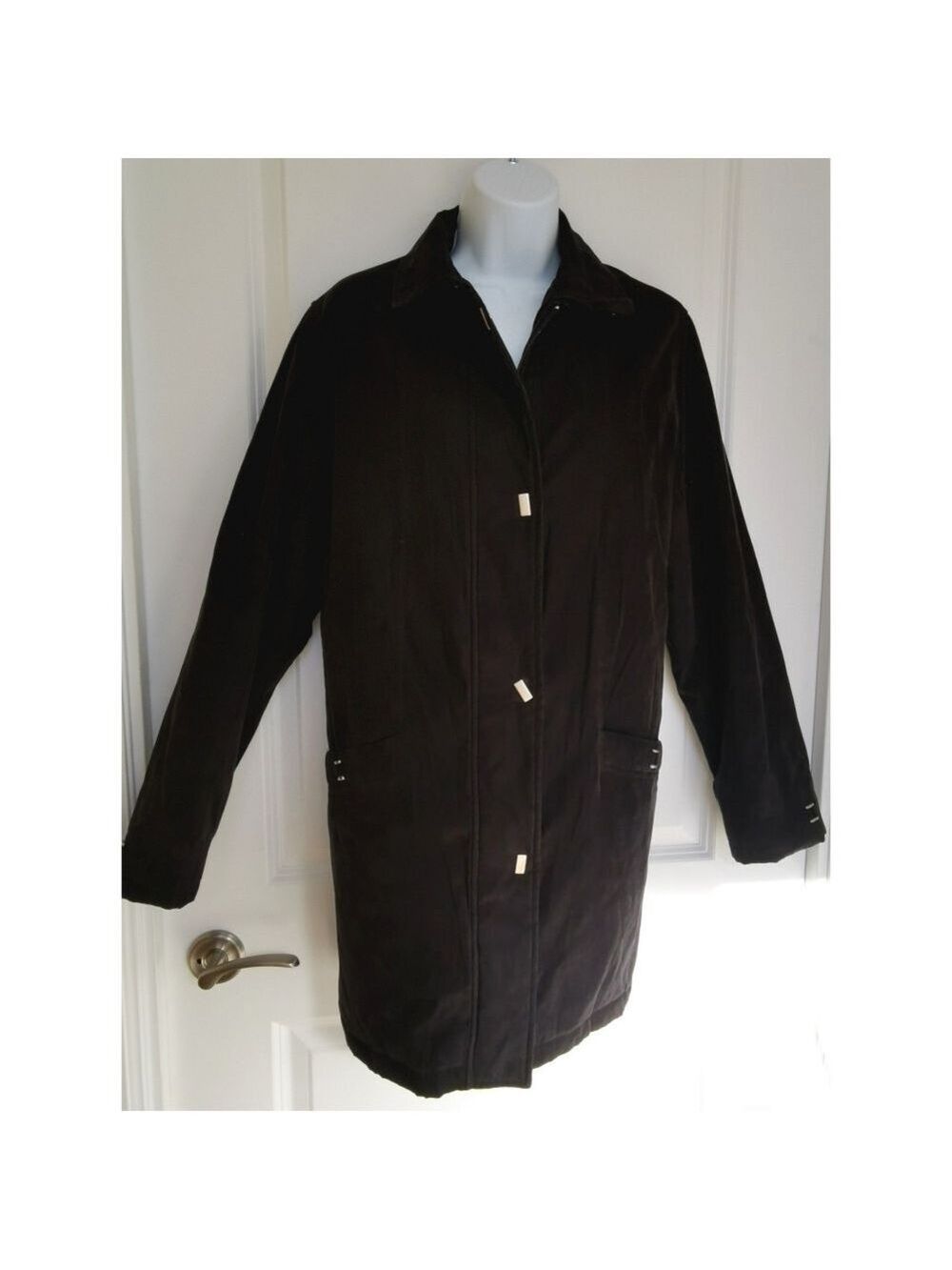 APROPOS black car coat faux suede feel
